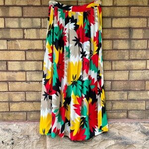 Vintage Linen Midi Skirt